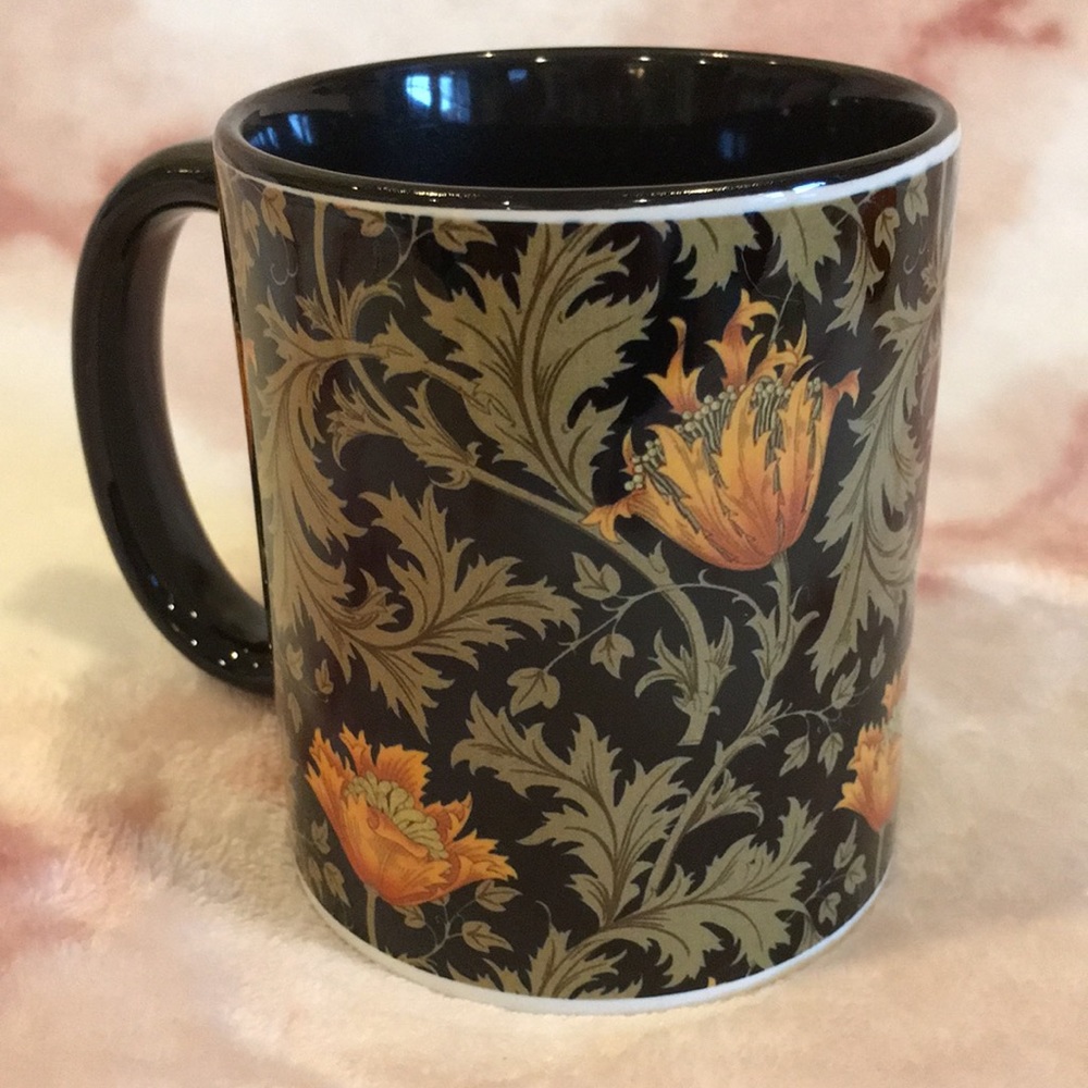 Morris & Co Asters Patterned Coffee Tea Mug, NWOT unboxed. Ceramic - Picture 7 of 7